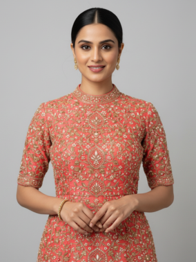 Boutique Designer Top - Coral