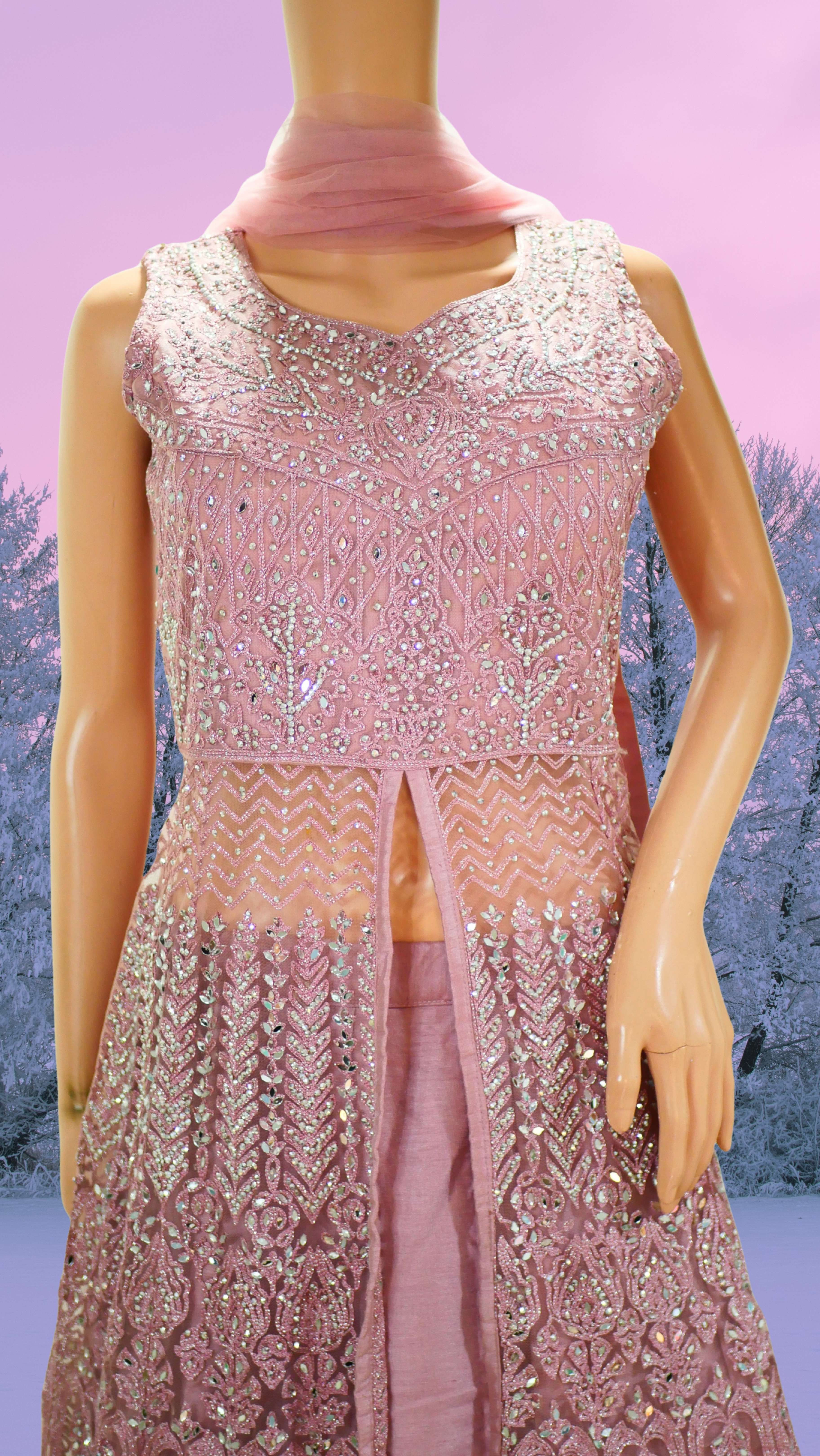 PARTY WEAR LONG CROP TOP