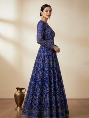 Silk Zari Anarkali